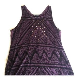 Never worn purple and black top. Concert/casual